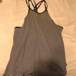 Black striped halter top from hollister